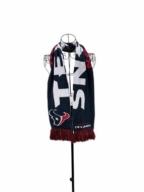 Houston Texans NFL Scarf Navy Red White Fringe 60”